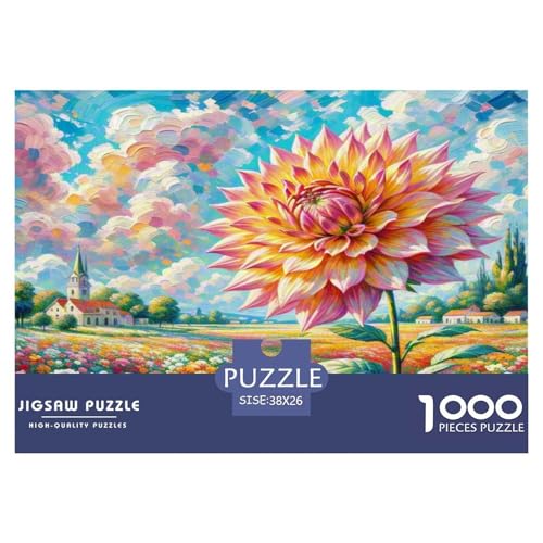 Dahlia Puzzles 1000 Teile Schwer Puzzle Spielzeug Pädagogisches Spiel Impossible Herausforderungsspielzeug Für Erwachsene Und Kinder Ab 14 Jahren 38x26cm/1000pcs von KKOLASXZE