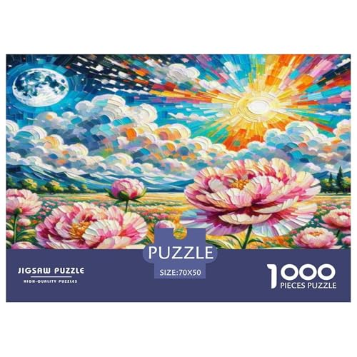 Dahlia Puzzles 1000-teilige Schwer Puzzle Spielzeug Lernspiel Impossible Herausforderungsspielzeug Für Erwachsene Und Kinder in Bewährter 70x50cm/1000pcs von KKOLASXZE