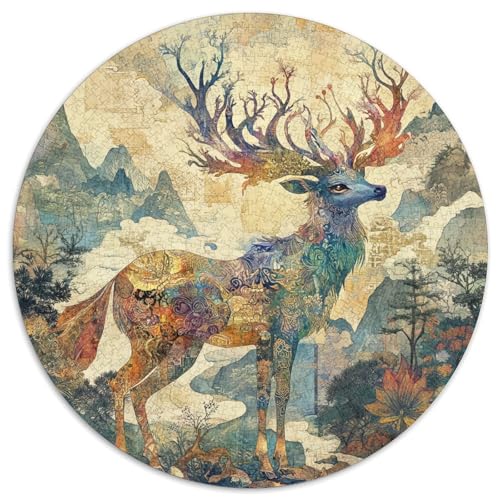 Deer God Puzzles 1000 Teile Schwer Puzzle Spielzeug Lernspiel Impossible Herausforderung Spielzeug Für Erwachsene Und Kinder in Bewährter 1000pcs (67.5x67.5cm) von KKOLASXZE