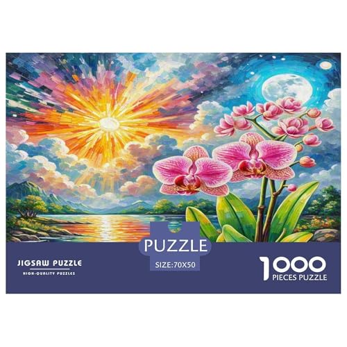 Dendrobium Orchideeee Puzzles 1000 Teile Schwer Puzzle Spielzeug Pädagogisches Spiel Impossible Herausforderungsspielzeug Für Erwachsene Und Kinder in Bewährter 70x50cm/1000pcs von KKOLASXZE
