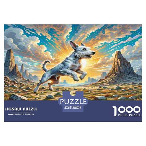 Der Cairn Terrier Puzzle 1000 Teile Schwer Puzzle Spielzeug Pädagogisches Spiel Impossible Herausforderung Spielzeug Für Erwachsene Kinder 38x26cm/1000pcs von KKOLASXZE
