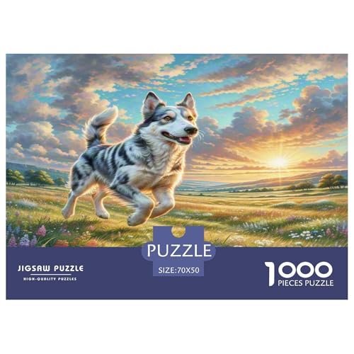 Der Dandie Dinmont Terrier Puzzle 1000 Teile Schwer Puzzle Spielzeug Lernspiel Impossible Herausforderungsspielzeug Für Erwachsene Und Kinder in Bewährter 70x50cm/1000pcs von KKOLASXZE