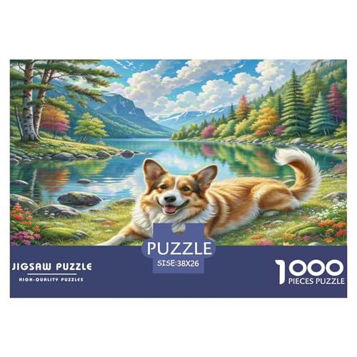 Der Dandie Dinmont Terrier Puzzles 1000 Teile Schwer Puzzle Spielzeug Pädagogisches Spiel Impossible Herausforderungsspielzeug Für Erwachsene Und Kinder Ab 12 Jahren 38x26cm/1000pcs von KKOLASXZE