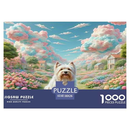 Der Dichtungyham Terrier Puzzles 1000 Teile Schwer Puzzle Spielzeug Pädagogisches Spiel Impossible Herausforderung Spielzeug Für Erwachsene Kinder 38x26cm/1000pcs von KKOLASXZE