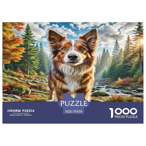 Der Parson Russell Terrier Puzzle 1000 Teile Schwer Puzzle Spielzeug Lernspiel Impossible Herausforderungsspielzeug Für Erwachsene Kinder 70x50cm/1000pcs von KKOLASXZE