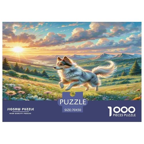 Der Parson Russell Terrier Puzzles 1000 Teile Schwer Puzzle Spielzeug Lernspiel Impossible Herausforderung Spielzeug Für Erwachsene Kinder 70x50cm/1000pcs von KKOLASXZE