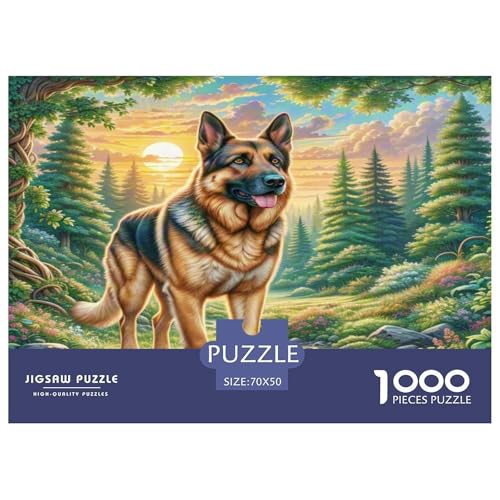 Deutscher SchäfErhund Puzzles 1000-teilige Schwer Puzzle Spielzeug Lernspiel Impossible Herausforderungsspielzeug Für Erwachsene Und Kinder in Bewährter 70x50cm/1000pcs von KKOLASXZE