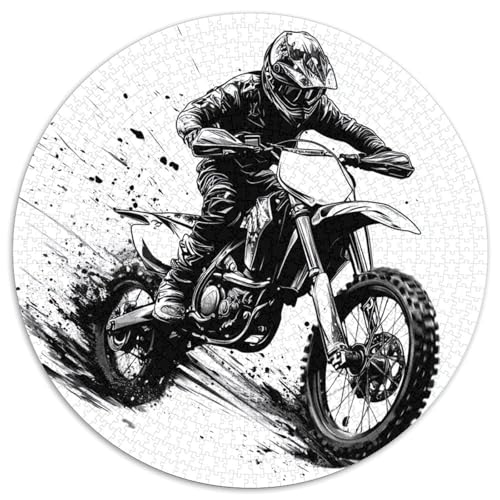 Dirt Bike Puzzles 1000 Teile Schwer Puzzle Spielzeug Pädagogisches Spiel Impossible Herausforderung Spielzeug Für Erwachsene Und Kinder in Bewährter 1000pcs (67.5x67.5cm) von KKOLASXZE