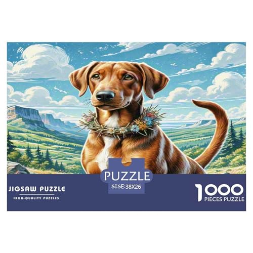 Doberman Pinscher Puzzle 1000-teilige Schwer Puzzle Spielzeug Pädagogisches Spiel Impossible Herausforderungsspielzeug Für Erwachsene Und Kinder in Bewährter 38x26cm/1000pcs von KKOLASXZE