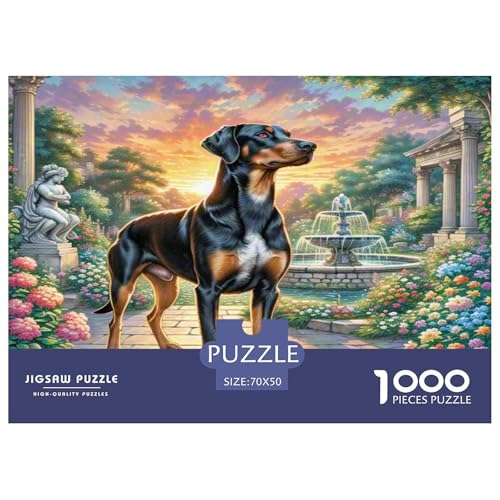 Doberman Pinscher Puzzles 1000 Teile Schwer Puzzle Spielzeug Lernspiel Impossible Herausforderung Spielzeug Für Erwachsene Und Kinder Ab 12 Jahren 70x50cm/1000pcs von KKOLASXZE