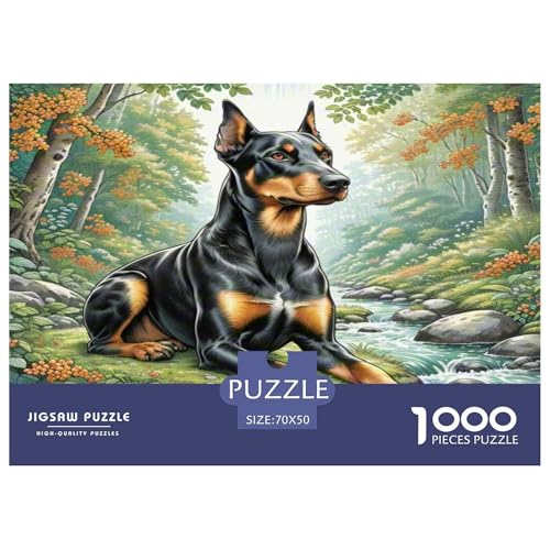 Doberman Pinscher Puzzles 1000-teilige Schwer Puzzle Spielzeug Lernspiel Impossible Herausforderungsspielzeug Für Erwachsene Kinder 70x50cm/1000pcs Doberman Pinscher Puzzles 1000-teilige Schwer Puzzle Spielzeug Lernspiel Impossible Herausforderungsspielzeug Für Erwachsene Kinder 70x50cm/1000pcs von KKOLASXZE