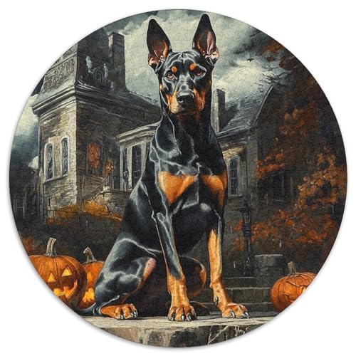 Doberman Puzzles 1000 Teile Schwer Puzzle Spielzeug Lernspiel Impossible Herausforderung Spielzeug Für Erwachsene Und Kinder in Bewährter 1000pcs (67.5x67.5cm) von KKOLASXZE