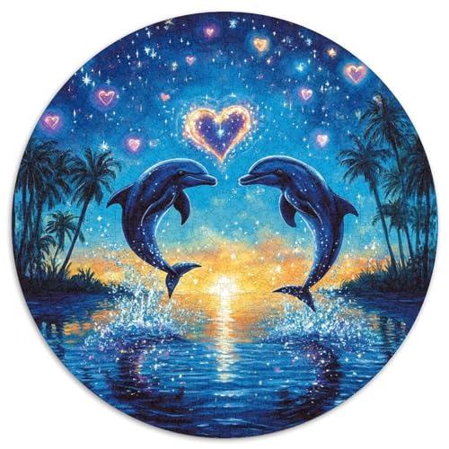 Dolphin Puzzle 1000 Teile Schwer Puzzle Spielzeug Lernspiel Impossible Herausforderungsspielzeug Für Erwachsene Kinder 1000pcs (67.5x67.5cm) von KKOLASXZE