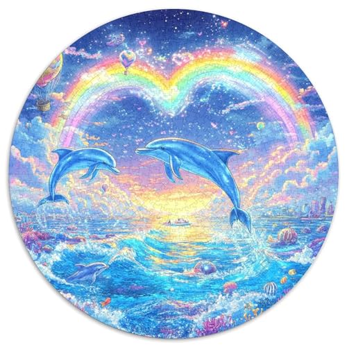 Dolphin Puzzle 1000 Teile Schwer Puzzle Spielzeug Pädagogisches Spiel Impossible Herausforderungsspielzeug Für Erwachsene Und Kinder in Bewährter 1000pcs (67.5x67.5cm) von KKOLASXZE