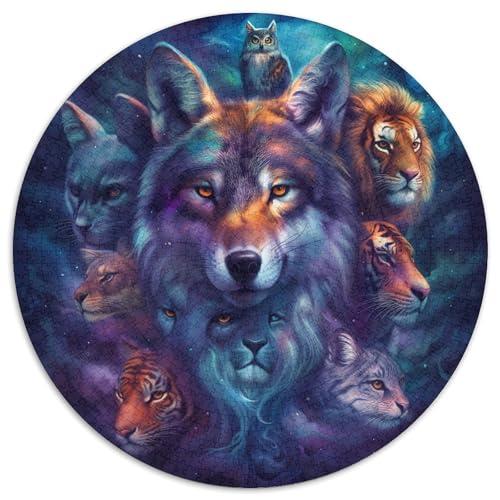 Domineering Animals Puzzle 1000-teilige Schwer Puzzle Spielzeug Pädagogisches Spiel Impossible Herausforderungsspielzeug Für Erwachsene Und Kinder Ab 12 Jahren 1000pcs (67.5x67.5cm) von KKOLASXZE