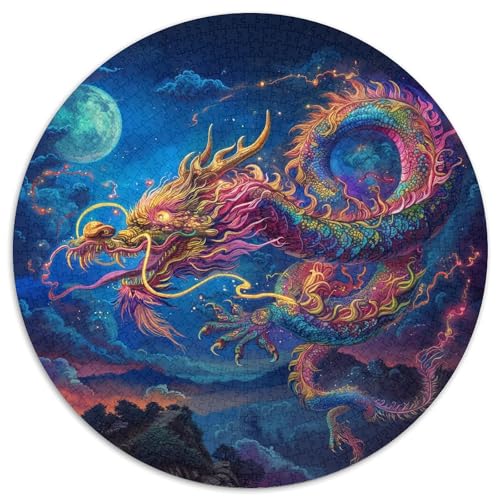 Dragon Puzzle 1000-teilige Schwer Puzzle Spielzeug Lernspiel Impossible Herausforderungsspielzeug Für Erwachsene Kinder 1000pcs (67.5x67.5cm) von KKOLASXZE