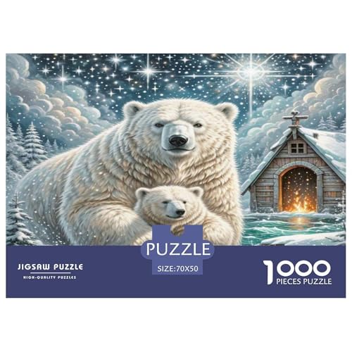 Eisbär Puzzle 1000 Teile Schwer Puzzle Spielzeug Lernspiel Impossible Herausforderungsspielzeug Für Erwachsene Und Kinder Ab 14 Jahren 70x50cm/1000pcs Eisbär Puzzle 1000 Teile Schwer Puzzle Spielzeug Lernspiel Impossible Herausforderungsspielzeug Für Erwachsene Und Kinder Ab 14 Jahren 70x50cm/1000pcs von KKOLASXZE