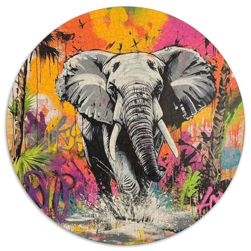 Elephant Puzzle 1000 Teile Schwer Puzzle Spielzeug Lernspiel Impossible Herausforderung Spielzeug Für Erwachsene Und Kinder Ab 14 Jahren 1000pcs (67.5x67.5cm) von KKOLASXZE