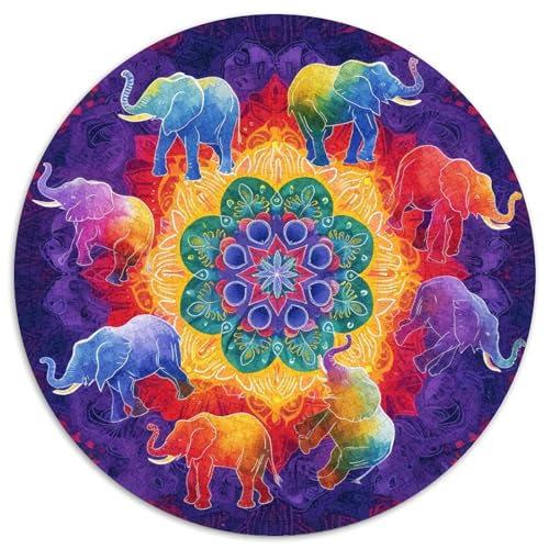 Elephant Puzzle 1000 Teile Schwer Puzzle Spielzeug Lernspiel Impossible Herausforderungsspielzeug Für Erwachsene Kinder 1000pcs (67.5x67.5cm) von KKOLASXZE