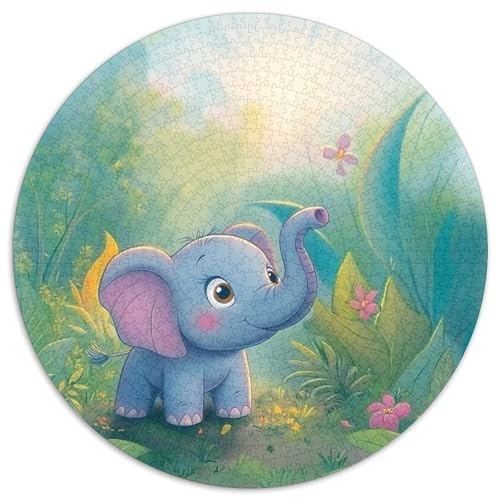 Elephant Puzzle 1000-teilige Schwer Puzzle Spielzeug Lernspiel Impossible Herausforderung Spielzeug Für Erwachsene Kinder 1000pcs (67.5x67.5cm) von KKOLASXZE