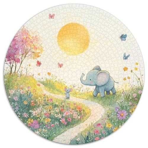 Elephant Puzzle 1000-teilige Schwer Puzzle Spielzeug Lernspiel Impossible Herausforderungsspielzeug Für Erwachsene Und Kinder Ab 12 Jahren 1000pcs (67.5x67.5cm) von KKOLASXZE