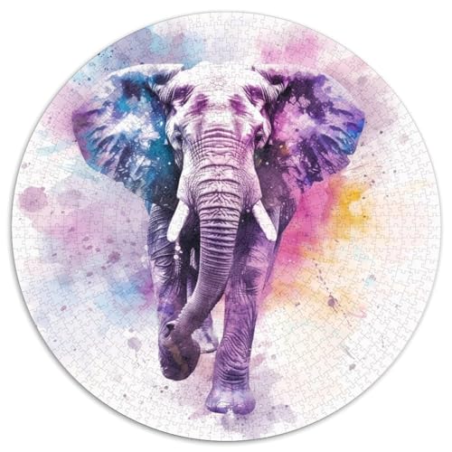 Elephant Puzzles 1000 Teile Schwer Puzzle Spielzeug Lernspiel Impossible Herausforderung Spielzeug Für Erwachsene Kinder 1000pcs (67.5x67.5cm) von KKOLASXZE
