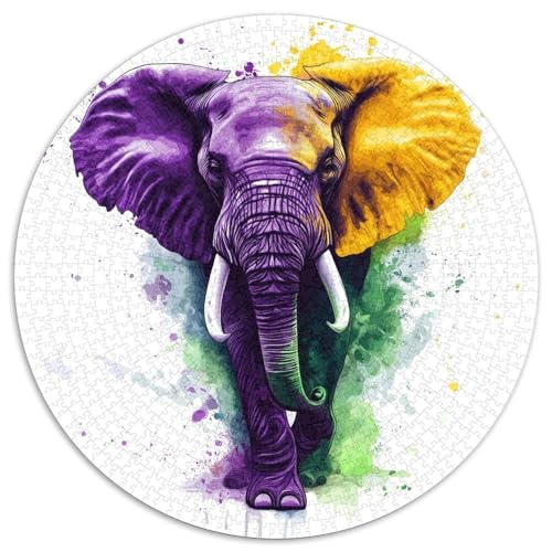 Elephant Puzzles 1000 Teile Schwer Puzzle Spielzeug Lernspiel Impossible Herausforderung Spielzeug Für Erwachsene Kinder 1000pcs (67.5x67.5cm) von KKOLASXZE