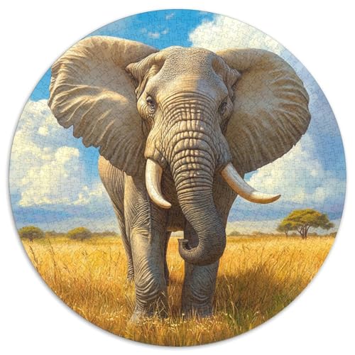 Elephant Puzzles 1000 Teile Schwer Puzzle Spielzeug Pädagogisches Spiel Impossible Herausforderungsspielzeug Für Erwachsene Kinder 1000pcs (67.5x67.5cm) von KKOLASXZE