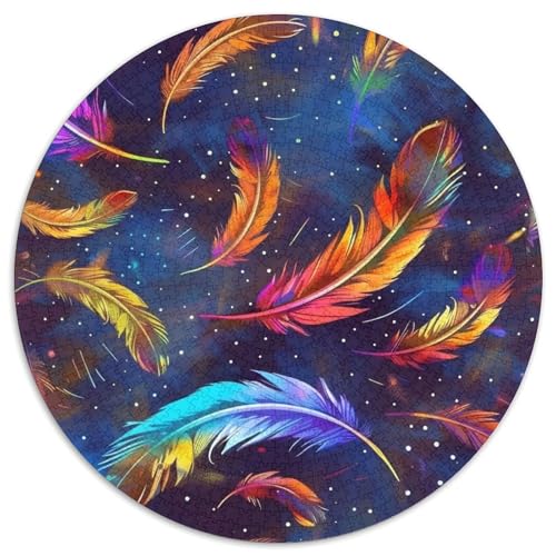 Feather Puzzle 1000 Teile Schwer Puzzle Spielzeug Pädagogisches Spiel Impossible Herausforderungsspielzeug Für Erwachsene Kinder 1000pcs (67.5x67.5cm) von KKOLASXZE