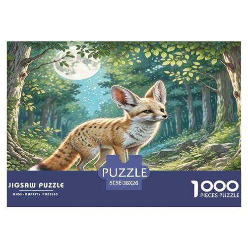 Fennec Fuchs Puzzles 1000 Teile Schwer Puzzle Spielzeug Pädagogisches Spiel Impossible Herausforderung Spielzeug Für Erwachsene Kinder 38x26cm/1000pcs von KKOLASXZE
