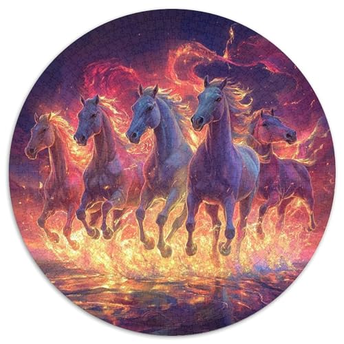Fine Horse Puzzle 1000-teilige Schwer Puzzle Spielzeug Lernspiel Impossible Herausforderungsspielzeug Für Erwachsene Kinder 1000pcs (67.5x67.5cm) von KKOLASXZE
