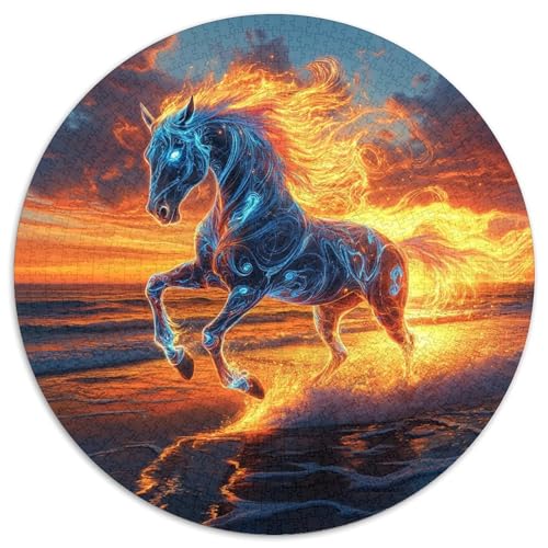 Fine Horse Puzzle 1000-teilige Schwer Puzzle Spielzeug Lernspiel Impossible Herausforderungsspielzeug Für Erwachsene Kinder 1000pcs (67.5x67.5cm) von KKOLASXZE