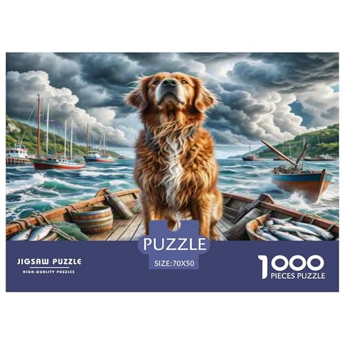 Finnischer Spitz Puzzles 1000 Teile Schwer Puzzle Spielzeug Lernspiel Impossible Herausforderung Spielzeug Für Erwachsene Kinder 70x50cm/1000pcs von KKOLASXZE