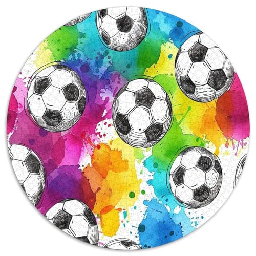 Football Puzzle 1000 Teile Schwer Puzzle Spielzeug Lernspiel Impossible Herausforderungsspielzeug Für Erwachsene Und Kinder Ab 12 Jahren 1000pcs (67.5x67.5cm) von KKOLASXZE