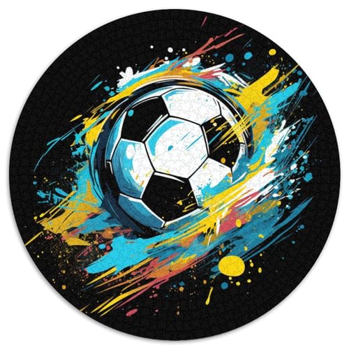 Football Puzzle 1000-teilige Schwer Puzzle Spielzeug Lernspiel Impossible Herausforderungsspielzeug Für Erwachsene Kinder 1000pcs (67.5x67.5cm) von KKOLASXZE