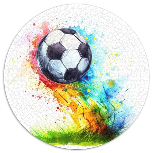 Football Puzzles 1000 Teile Schwer Puzzle Spielzeug Lernspiel Impossible Herausforderungsspielzeug Für Erwachsene Kinder 1000pcs (67.5x67.5cm) von KKOLASXZE
