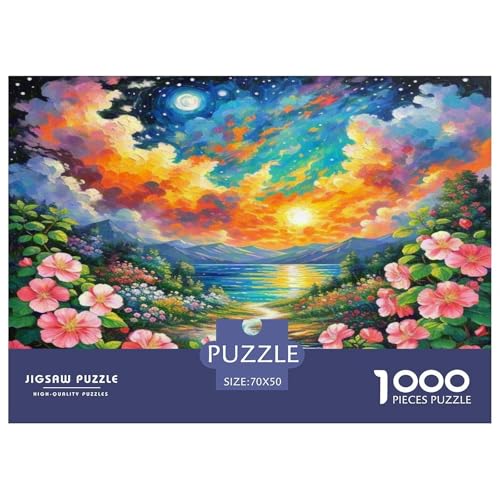 Fuchsien Hybrid Puzzle 1000 Teile Schwer Puzzle Spielzeug Lernspiel Impossible Herausforderung Spielzeug Für Erwachsene Kinder 70x50cm/1000pcs von KKOLASXZE