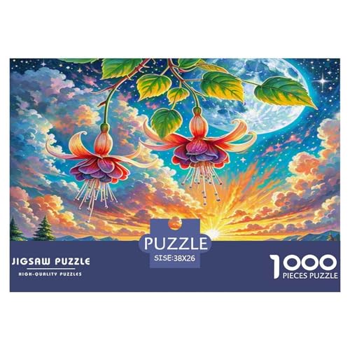 Fuchsien Puzzle 1000-teilige Schwer Puzzle Spielzeug Pädagogisches Spiel Impossible Herausforderung Spielzeug Für Erwachsene Und Kinder Ab 14 Jahren 38x26cm/1000pcs von KKOLASXZE