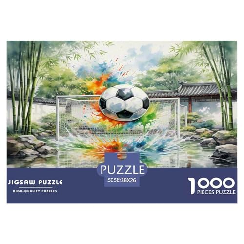 Fußball Puzzles 1000 Teile Schwer Puzzle Spielzeug Pädagogisches Spiel Impossible Herausforderung Spielzeug Für Erwachsene Und Kinder in Bewährter 38x26cm/1000pcs von KKOLASXZE