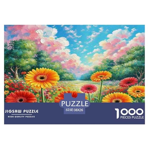 Gerbera Puzzles 1000 Teile Schwer Puzzle Spielzeug Lernspiel Impossible Herausforderung Spielzeug Für Erwachsene Und Kinder Ab 12 Jahren 38x26cm/1000pcs von KKOLASXZE