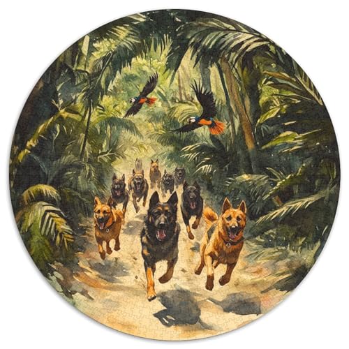 German Shepherds Puzzles 1000 Teile Schwer Puzzle Spielzeug Pädagogisches Spiel Impossible Herausforderungsspielzeug Für Erwachsene Kinder 1000pcs (67.5x67.5cm) von KKOLASXZE
