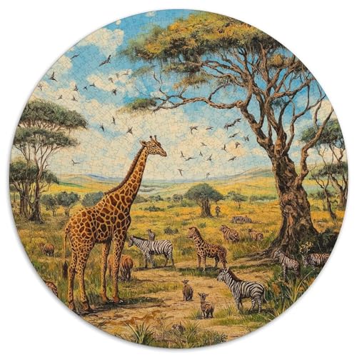 Giraffe Puzzle 1000-teilige Schwer Puzzle Spielzeug Lernspiel Impossible Herausforderung Spielzeug Für Erwachsene Kinder 1000pcs (67.5x67.5cm) von KKOLASXZE