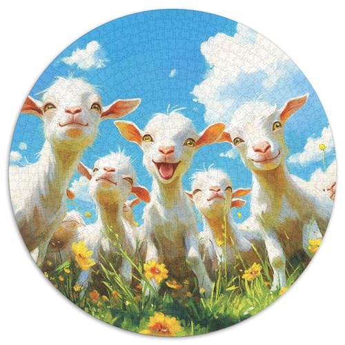 Goat Puzzles 1000-teilige Schwer Puzzle Spielzeug Lernspiel Impossible Herausforderungsspielzeug Für Erwachsene Kinder 1000pcs (67.5x67.5cm) von KKOLASXZE