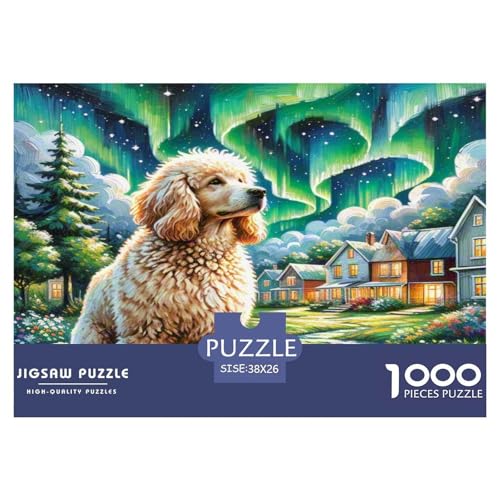Goldendoodle Puzzles 1000 Teile Schwer Puzzle Spielzeug Lernspiel Impossible Herausforderungsspielzeug Für Erwachsene Kinder 38x26cm/1000pcs von KKOLASXZE