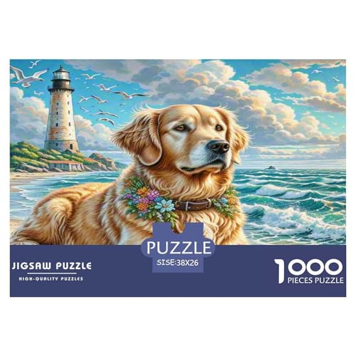 Goldener Retriever Puzzle 1000-teilige Schwer Puzzle Spielzeug Lernspiel Impossible Herausforderung Spielzeug Für Erwachsene Und Kinder in Bewährter 38x26cm/1000pcs Goldener Retriever Puzzle 1000-teilige Schwer Puzzle Spielzeug Lernspiel Impossible Herausforderung Spielzeug Für Erwachsene Und Kinder in Bewährter 38x26cm/1000pcs von KKOLASXZE