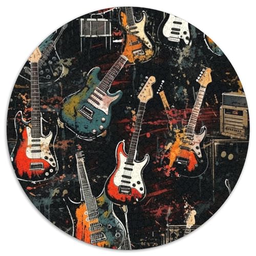 Guitar Puzzles 1000-teilige Schwer Puzzle Spielzeug Lernspiel Impossible Herausforderungsspielzeug Für Erwachsene Kinder 1000pcs (67.5x67.5cm) von KKOLASXZE