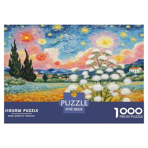 Gypsophila Puzzles 1000 Teile Schwer Puzzle Spielzeug Pädagogisches Spiel Impossible Herausforderung Spielzeug Für Erwachsene Kinder 38x26cm/1000pcs von KKOLASXZE