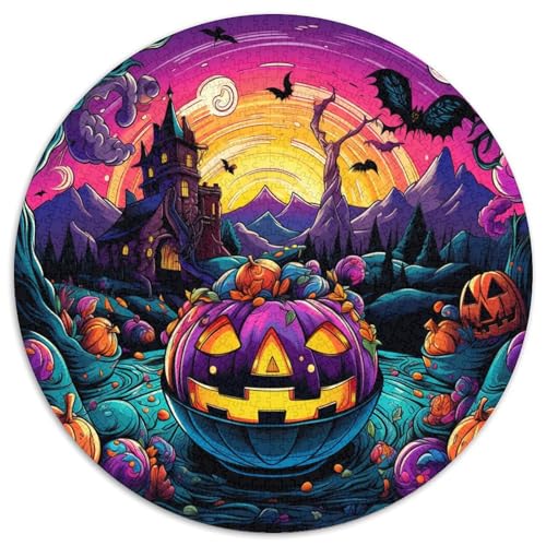 Halloween Pumpkin Puzzle 1000 Teile Schwer Puzzle Spielzeug Lernspiel Impossible Herausforderungsspielzeug Für Erwachsene Kinder 1000pcs (67.5x67.5cm) von KKOLASXZE