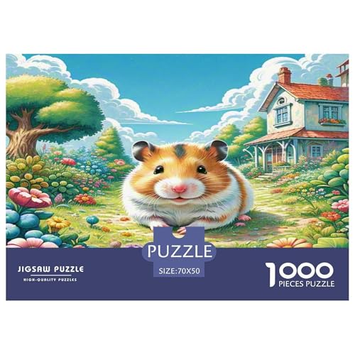 Hamster Puzzle 1000 Teile Schwer Puzzle Spielzeug Lernspiel Impossible Herausforderung Spielzeug Für Erwachsene Und Kinder in Bewährter 70x50cm/1000pcs von KKOLASXZE