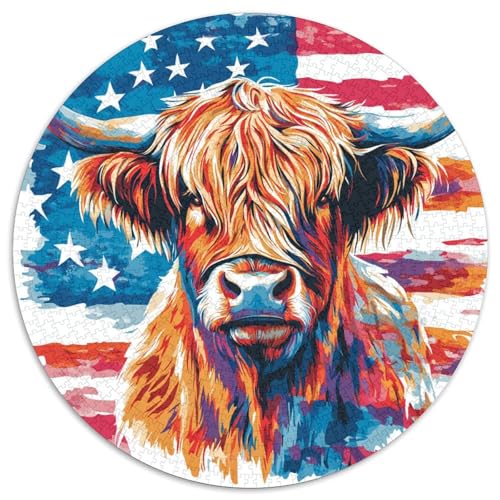 Highland Cow Puzzle 1000 Teile Schwer Puzzle Spielzeug Lernspiel Impossible Herausforderungsspielzeug Für Erwachsene Und Kinder Ab 14 Jahren 1000pcs (67.5x67.5cm) von KKOLASXZE